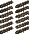 Heavy Duty Antique Small Box Hinges Pack Of Twelve With Six Hole Long Flush Cabinet Hinges for DIY storage and projects