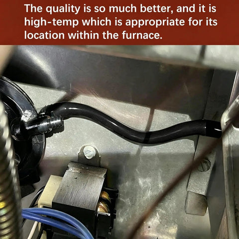 Installed Beefy High Temperature Silicone Vacuum Tubing Hose Line Three Sixteenth Inch ID By Nineteen Inch Length For Furnace Pressure