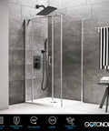 Rainfall Shower System With 8 Inch Square Rain Shower Head And Wall Mounted Handle Complete Matte Black Combo In Solid Brass Pressure Balancing Valve For A Premium Spa Like Shower Experience in modern bathroom