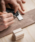 Premium Woodworking Marking Knife With Razor Sharp High Carbon Steel Blade And Durable Wooden Handle used for marking precise cuts.