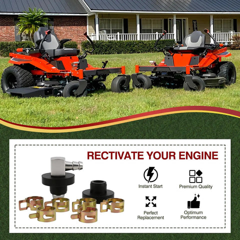 Red ride-on mowers with Fuel Tank Stem And Bushing Kit For Ride On Mowers Fits Husqvarna Craftsman AYP Poulan Pro Roper Weed Eater