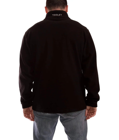 Back view of Icon 3.1 Hi Vis Jacket With Phase 1 Black Fleece Liner, Attached Hood, Large