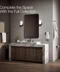 Bathroom with Pivoting Toilet Tissue Holder From Components Collection Premium Metal Bath Hardware With Corrosion Resistant Finish