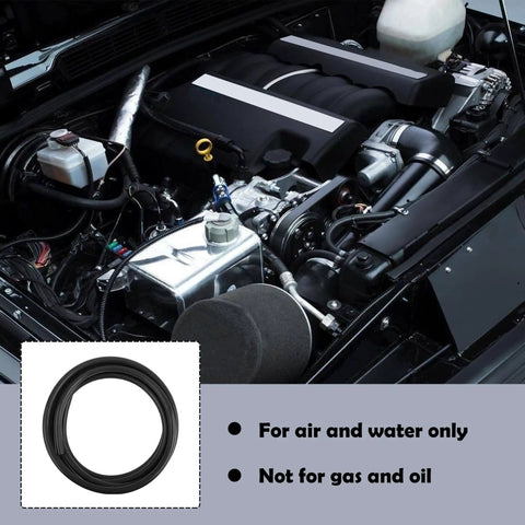 Durable Silicone Vacuum Hose For Automotive Use, Nine Point Eight Four Feet Long, Inner Diameter Five Thirty Two Inch, Outer Diameter Three Eighth Inch, Heavy Duty Universal Vacuum Lines For Car Truck And SUV, Easy Fit For Air And Water Transfer installed in engine bay.