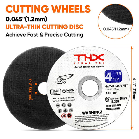 Dead Reliable 4 5 Inch Cut Off Wheels With Double Layer Fiberglass Mesh For Angle Grinders Heavy Duty Thin Cutting Discs Fast Steel Grinding Includes Sixty Precision Pack, ultra-thin 4.5 inch cutting disc