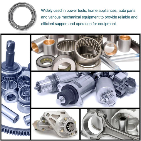 Top Shelf Deep Groove Ball Bearings Forged From Tough Chrome Steel Featuring Reliable Double Metal Shielding To Deliver Legit Load Capacity For Any Heavy Duty Machine parts in various mechanical equipment.