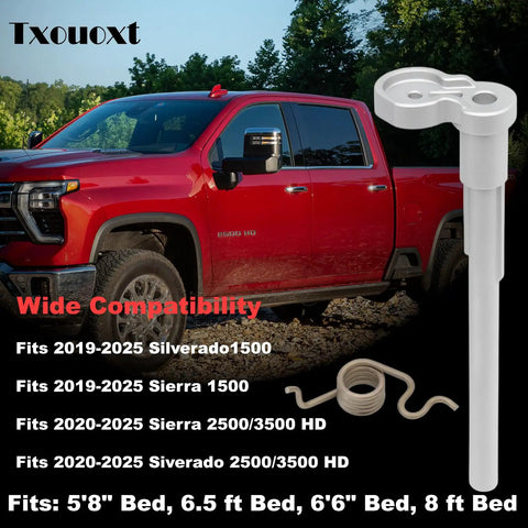 Chevy Silverado And GMC Sierra Fuel Door Hinge Kit With Gas Door Spring Aluminum Replacement For 2019 2025 1500 2500 3500 HD
