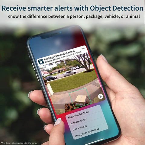 Smartphone showing alert from Hardwired Video Doorbell With HD Video And 180 Degree Field Of View Night Vision Two Way Audio