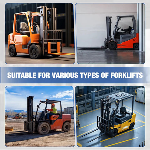 Heavy Duty Forklift Lifting Hook With 4400 Lbs Capacity, Swivel 360 Degree Rotation, Security Latch, Dual Large T Screws, Red Mobile Crane Style Hoist Hook on forklifts