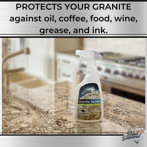 Granite And Stone Sealer That Stays Put Easy To Use Water Based Formula Sprays On And Wipes Off Protects Granite Marble Travertine