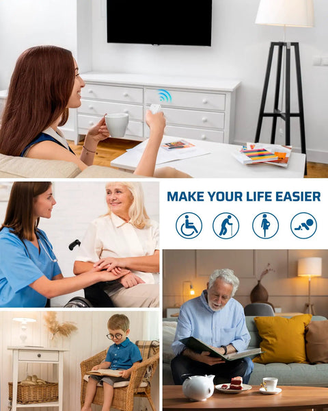 Remote Control Light Socket With Wireless Control For Lamps And Fixtures, Pull Chain Compatible, in various home settings