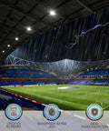 UFO LED High Bay Light With Reflector Beast Brightness 21700 Lumen 150W lighting a stadium under rain and thunder