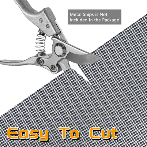 Universal Stainless Steel Micro Mesh Gutter Guard For 4 Inch 5 Inch And 6 Inch Gutters Leaf Protection showing cutting with snips