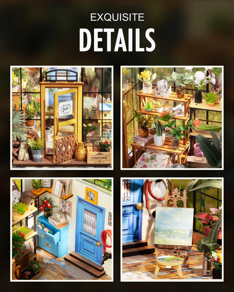 DIY Miniature Greenhouse Kit For Grownups With Tiny House Furniture Set Cathys Greenhouse Craft Kit For Realistic Plant Miniatures And Garden Decor Halloween Christmas Gift For Family And Friends