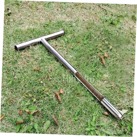 304 Stainless Steel Soil Sampler Probe with T Handle for Lawn Maintenance Garden and Farm Testing on grass
