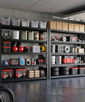 84 Inch Heavy Duty Metal Storage Shelving Unit With 5000 Lb Capacity 5 Tier Adjustable Freestanding Garage Shelves in workshop
