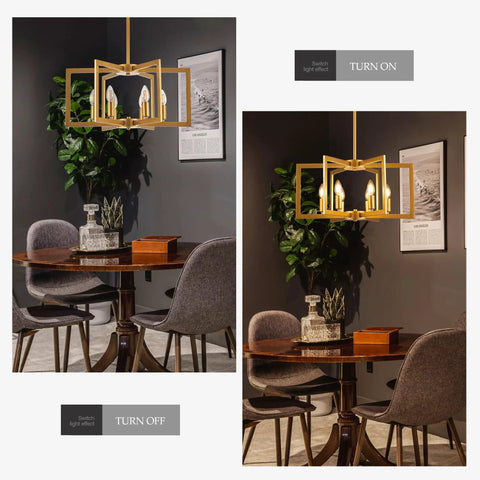 Six Light Kitchen Island Pendant Lighting Over Island With Glass Decor Dope Modern Farmhouse Look In Black And White Gold Finish Perfect For Dining Room Living Room Cafe Or Bar