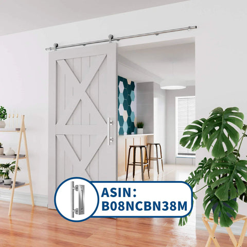 Sliding Barn Door Hardware Stainless Steel Top Mount Rollers For Single Wooden Door Industrial Modern Track Kit Minimalist Design