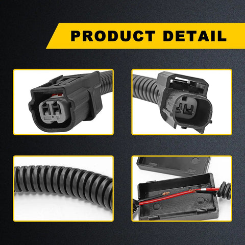 Close-up of Muzzler Harness Disable Kit for Honda 3.5L V6 Engines connectors and wiring, compatible with Accord and Pilot.