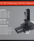 Mass Air Flow MAF Sensor That Fits Lexus ES350 GS350 IS250 IS350 RX350 Scion XB Toyota Avalon Camry Highlander Sienna Matrix RAV4 Venza And More Replace OE 22204-0H010