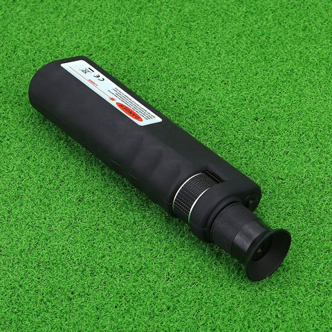 Fiber Optic Inspection Microscope With 400x LED Illumination Handheld Anti Slip Grip on green background