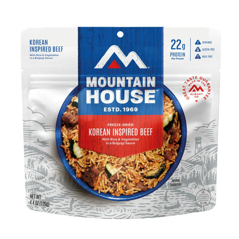 Gluten Free Korean Inspired Beef Freeze Dried Trail Ready Camping Meal For Backpackers 12 Servings 30 Year Shelf Life Easy Rehydration