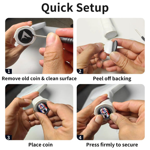 Quick setup steps for Counterbalance Pickleball Paddle Cap Coins 5g 10g 15g Set To Ditch The Head Heavy Vibe Boost Paddle Balance Control