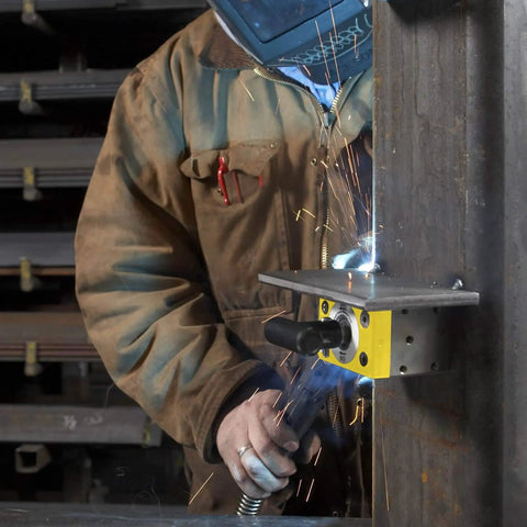 Heavy Duty Magnetic Welding Square Base Clamp Holder With Rock Solid 1050 Lbs Grip And Easy Toggle Switch for welding metal.