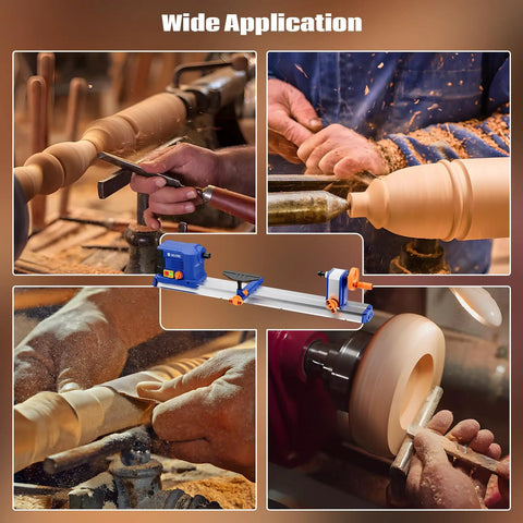 Badass Benchtop Wood Lathe Featuring A Solid 600 Watt Motor For Effortless Spinning And Flawless Detail Work Made For Weekend Tinkerers And Pro Level Woodcrafting Pros, showing detailed woodturning.