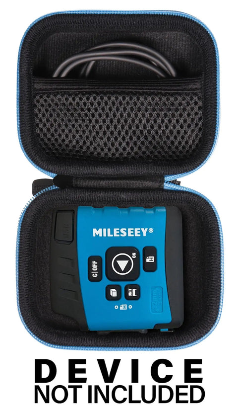 Travel Ready Protective Case For MiLESEEY DT20 Laser Tape Measure 3-In-1 130FT Distance Meter, compact PEVA organizer with mesh pocket