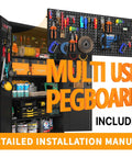 Tall And Wide Metal Storage Cabinet With Doors And Four Adjustable Shelves Beefy Heavy Duty Lockable Garage Cabinet On Wheels With Pegboard System For Office Gym Basement And Warehouse Black, open cabinet with pegboard doors