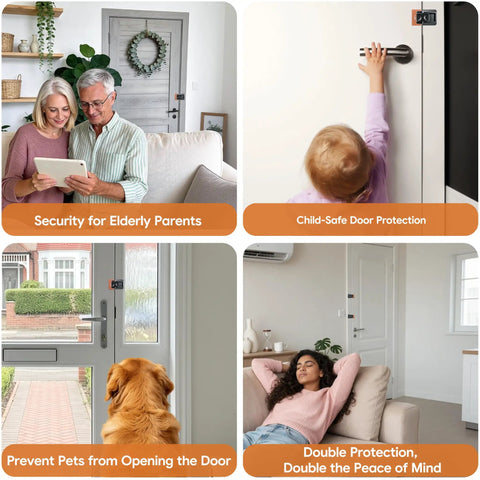 Heavy Duty Home Security Door Locks 2 Pack Grey Badass Anti Pry Reinforcement For Front Sliding Doors Tough As Nails Build with child protection feature.
