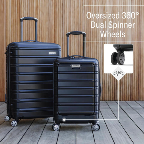 Samsonite expandable luggage set with 20 and 24 inch spinner wheels