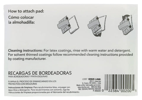 Instructions for Replacement Pad Bundle For Corner Painter And Edger 3.75 By 4.75 Inches Eight Pads Included Pro Grade Unidirectional Fibers