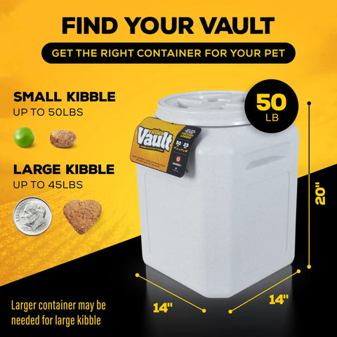 Pet Food Storage Container With Airtight Seal Keeps Dry Kibble Fresh For Dogs And Cats Up To Fifty Pounds Pest Proof Lid