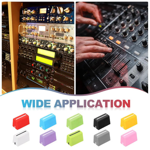 Universal Fader Knobs Replacement Rubber Caps For DJ Controllers, Mixers, And Consoles With 4mm To 8mm Hole Fit, assorted colors