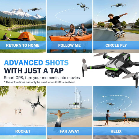 4K Camera GPS Drone For Adults With 5.7 Inch FPV Touchscreen, 100-Minute Flight showcasing advanced GPS modes and drone in action