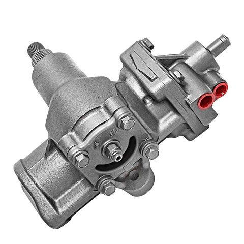 Badass Tough 3 Pcs Transfer Case Gearbox Assembly Kit 4WD 4X4 4 Bolt Valve Housing with silver finish and red ports.