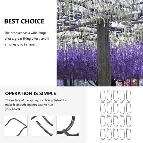 20 Piece Multi Functional Greenhouse Trellis Connection Buckles Fixing Clips For Vine Brackets Indoor Outdoor Garden Support Easy Install And Strong Hold Durable Plant Support Clips For Garden Projects