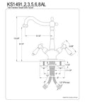 Heritage Vessel Sink Faucet Without Pop Up Rod With Four Inch Deck Plate Polished Chrome Deck Mount Solid Brass Faucet diagram