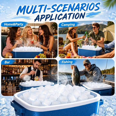 450 Count 15 Lb Reusable Ice Cubes Bulk Set Keeps Drinks Cold Longer Without Dilution in multi-scenario use