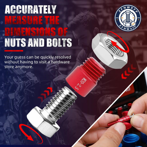 78 Piece Nut And Bolt Thread Checker Set Featuring 41 Sae And 37 Metric Threads No Sweat Pitch Gauge Toolkit for measuring threads on a bolt and nut.
