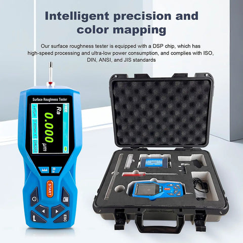 Rugged Portable Roughness Tester And Profilometer With Diamond Stylus For Precise Ra Rz Rq Rt Measurement 0.001 Micrometer