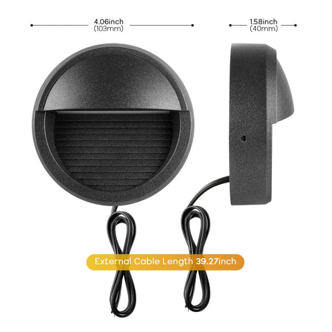 Low Voltage Deck Lights 5W 12V-24V DC RGBW Warm White Accent Stair Post Fence Step Lights For Easy Install Outdoor Walls
