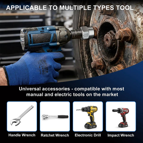 16 Piece Chrome Moly Steel Bolt Extractor Socket Set To Bust Loose Stubborn Rusted And Stripped Nuts used with impact wrench on rusted nut.