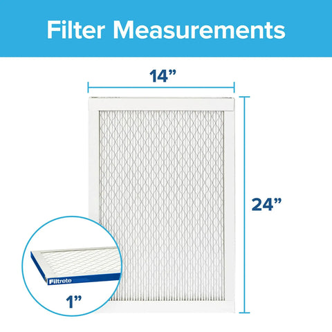 14X24X1 AC Furnace Air Filter MERV 13 MPR 2200 Elite Allergen Bacteria Virus Filter 6 Pack Pleated, dimensions 14x24 inches.