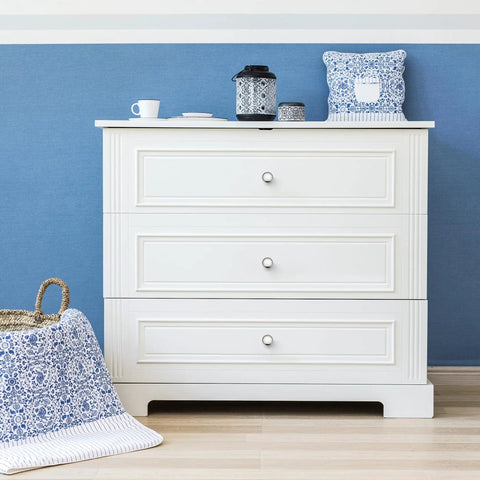 Kick Up Your Cabinets With These Fresh Brushed Nickel Knobs Breezy Install Hardware Kit Includes Mounting Screws Top Tier Gear Makes Any Kitchen Makeover A Piece Of Cake Today on a white dresser.