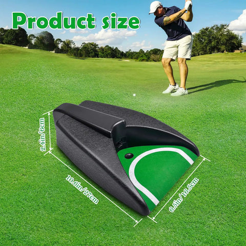 Auto Returning Golf Putting Training Aid For Indoor And Outdoor Practice Cordless Battery Powered Durable Plastic Easy Setup