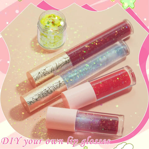 All Inclusive Lip Gloss Making Kit For Beginners With DIY Lip Gloss Set Includes 140G Base Empty Tubes Pigment Powders Jojoba Oil Glitter