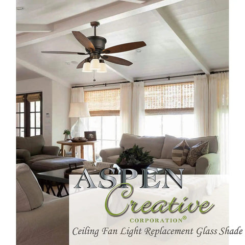 Living room with ceiling fan featuring Clear Ceiling Fan Glass Shade Replacement Bell Shape Two And One Eighth Inch Fitter.